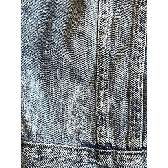 Urban Outfitters BDG Size XS Denim Vest Distressed American Flag Design - Picture 8 of 12